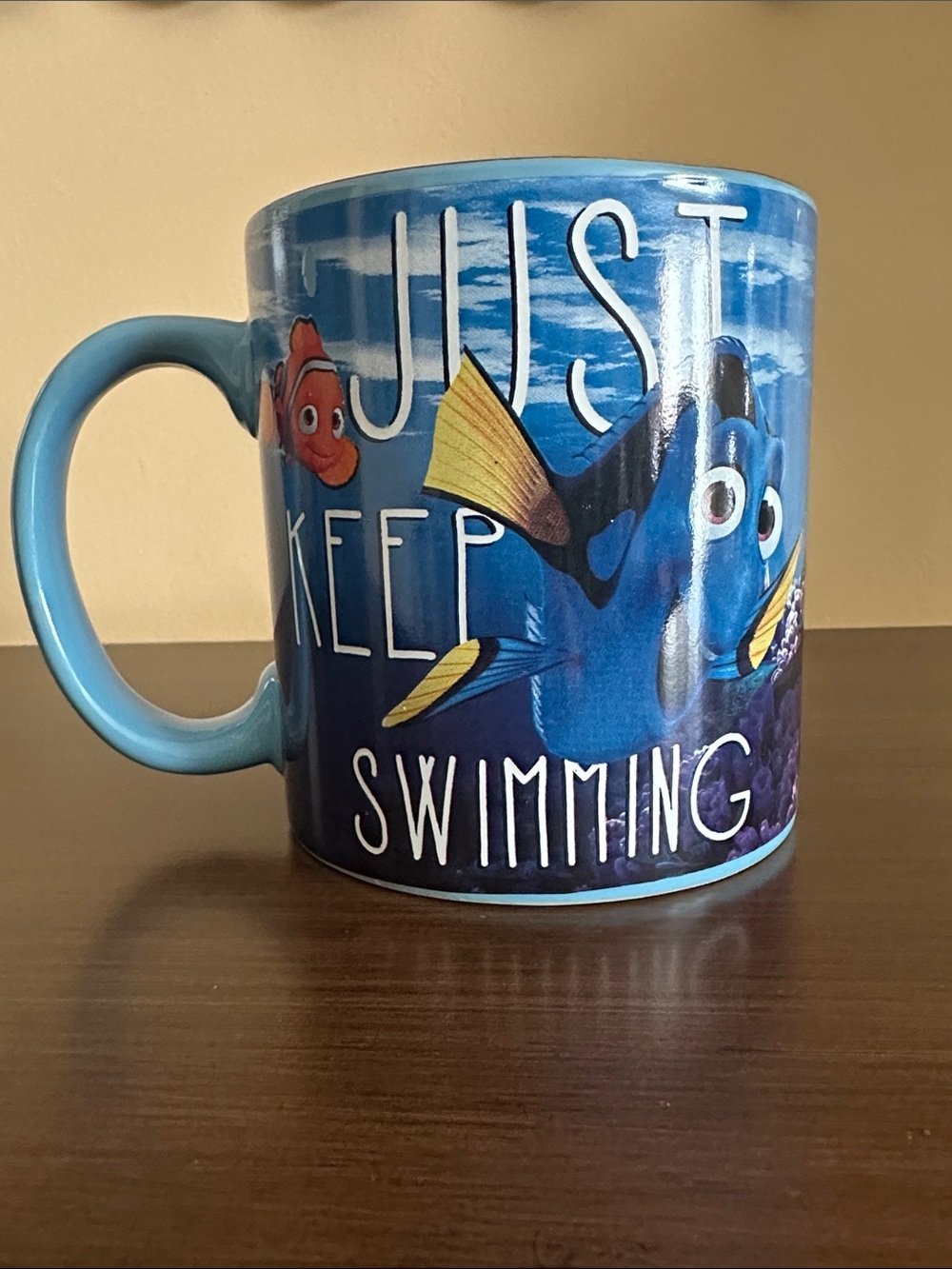 Disney Pixar Finding Dory “Just Keep Swimming” Large Ceramic Mug